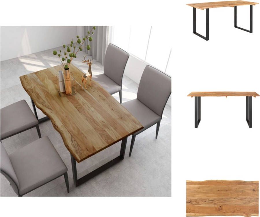 VidaXL Eettafel Eettafels Eetkamertafel Eetkamertafels Eettafel 154x80x76 cm massief acaciahout