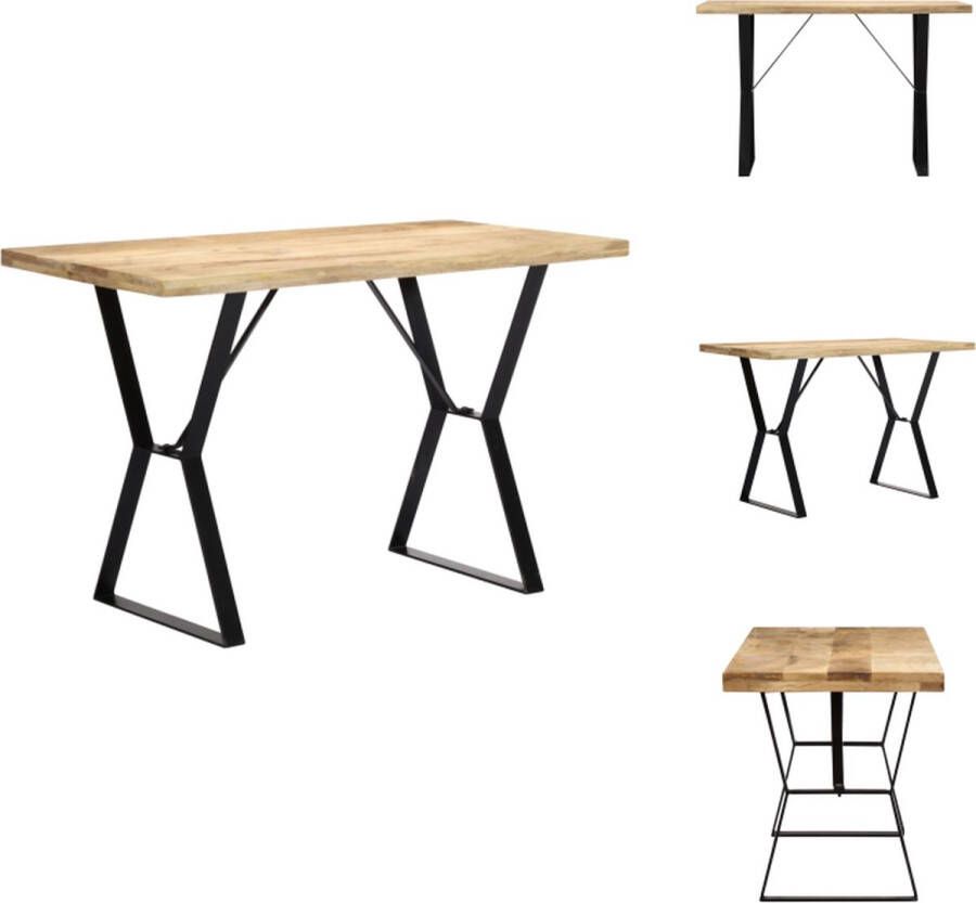 VidaXL Eettafel Eettafels Eetkamertafel Eetkamertafels Eettafel 120x60x76 cm massief mangohout