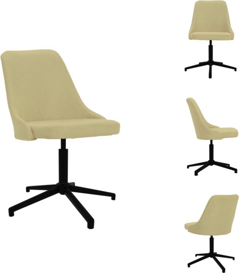 VidaXL Eetkamerstoel Eetkamerstoelen Stoel Stoelen Eetkamerstoel draaibaar stof groen - Foto 2