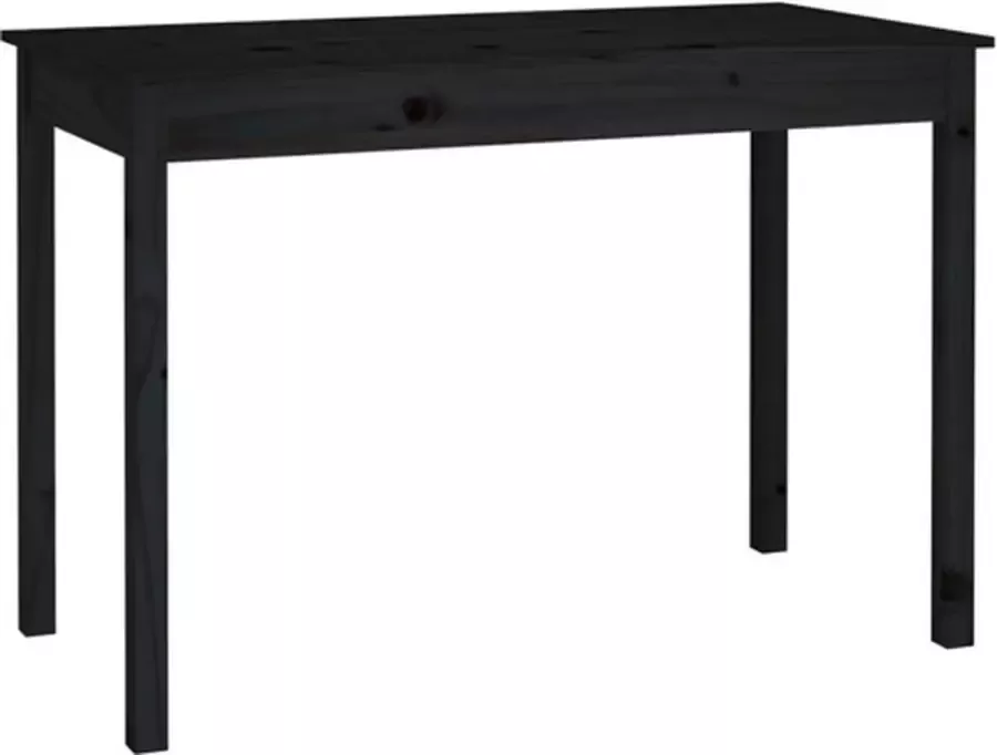 VidaXL -Eettafel-110x55x75-cm-massief-grenenhout-zwart