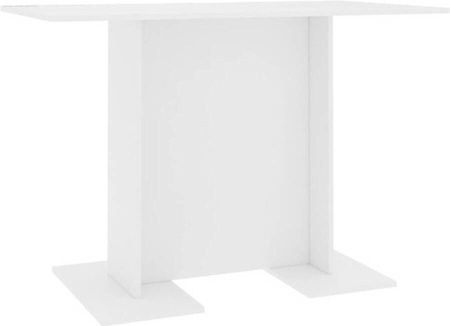 VidaXL Eettafel 110x60x75 cm bewerkt hout wit
