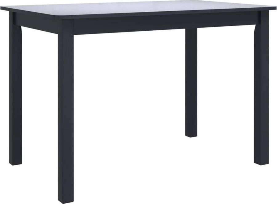 VidaXL Eettafel 114x71x75 cm zwart rubberwood Eetkamertafel Eettafel Salontafel Hout Meubilair Zwarte Eettafel Ronde Eettafel Ovale Eettafel