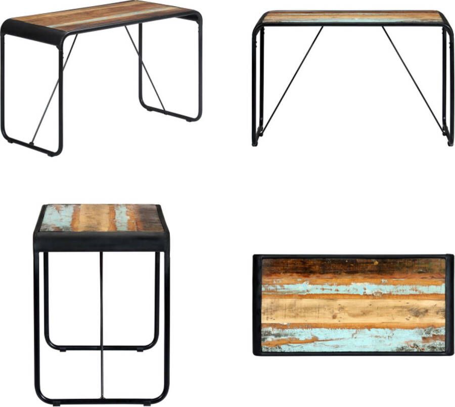 VidaXL Eettafel 118x60x76 cm massief gerecycled hout Eettafel Eettafels Eetkamertafel Eetkamertafels