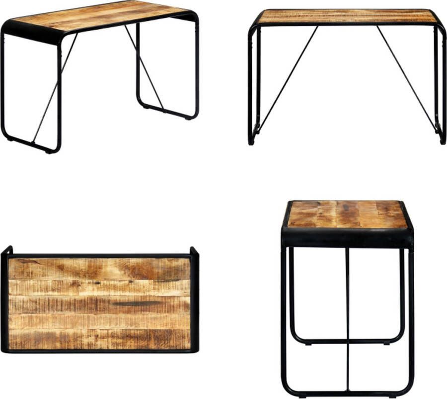 VidaXL Eettafel 118x60x76 cm massief ruw mangohout Eettafel Eettafels Eetkamertafel Eetkamertafels
