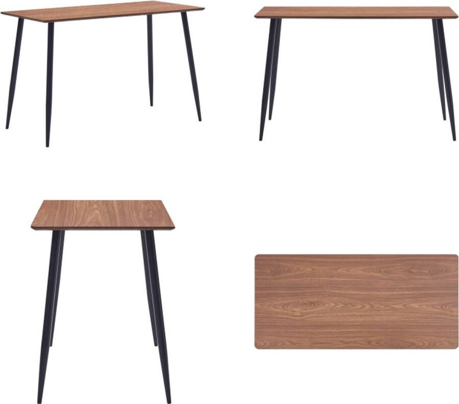 VidaXL Eettafel 120x60x75 cm MDF bruin Eettafel Eettafels Eetkamertafel Eetkamertafels