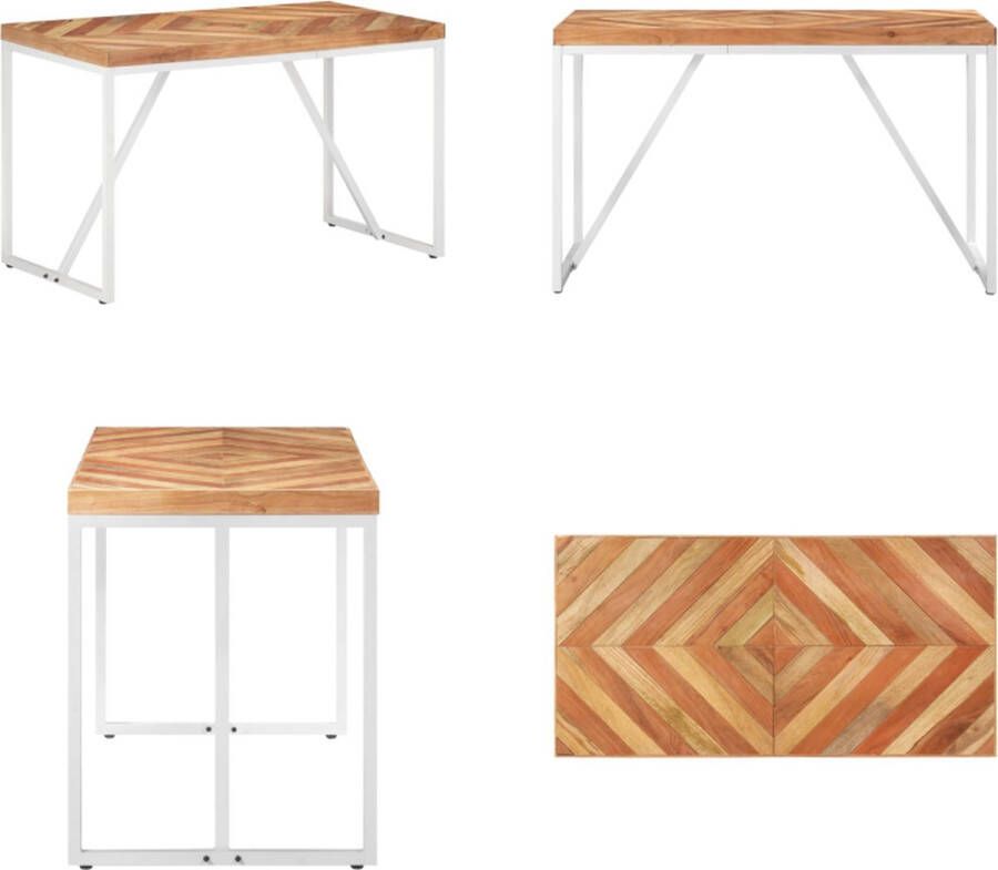 VidaXL Eettafel 120x60x76 cm massief acaciahout en mangohout Eettafel Eettafels Eet Tafel Eet Tafels