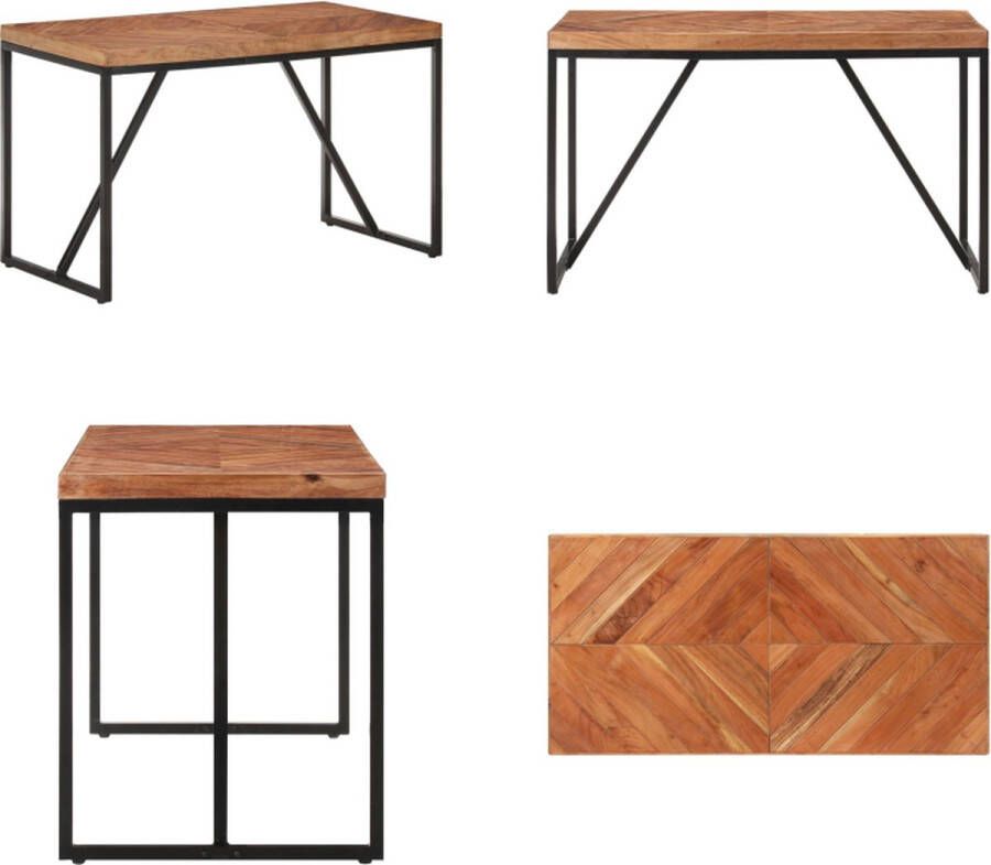 VidaXL Eettafel 120x60x76 cm massief acaciahout en mangohout Eettafel Eettafels Eet Tafel Eet Tafels