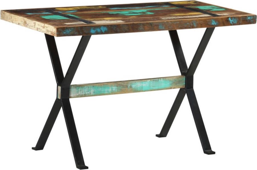 VIDAXL Eettafel 120x60x76 cm massief gerecycled hout