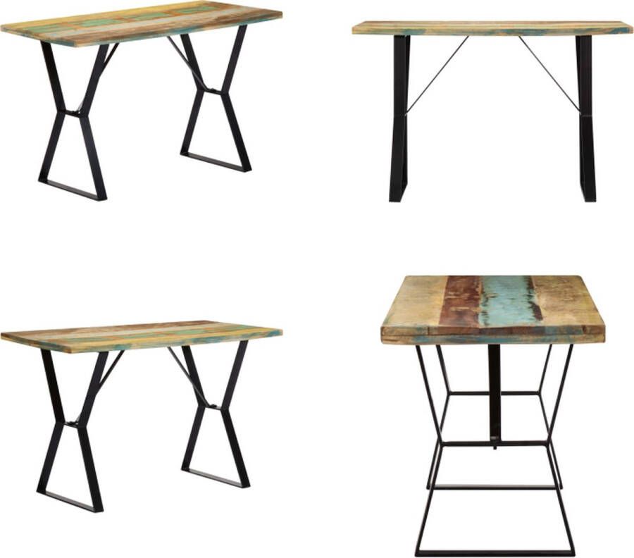 VidaXL Eettafel 120x60x76 cm massief gerecycled hout Eettafel Eettafels Eetkamertafel Eetkamertafels