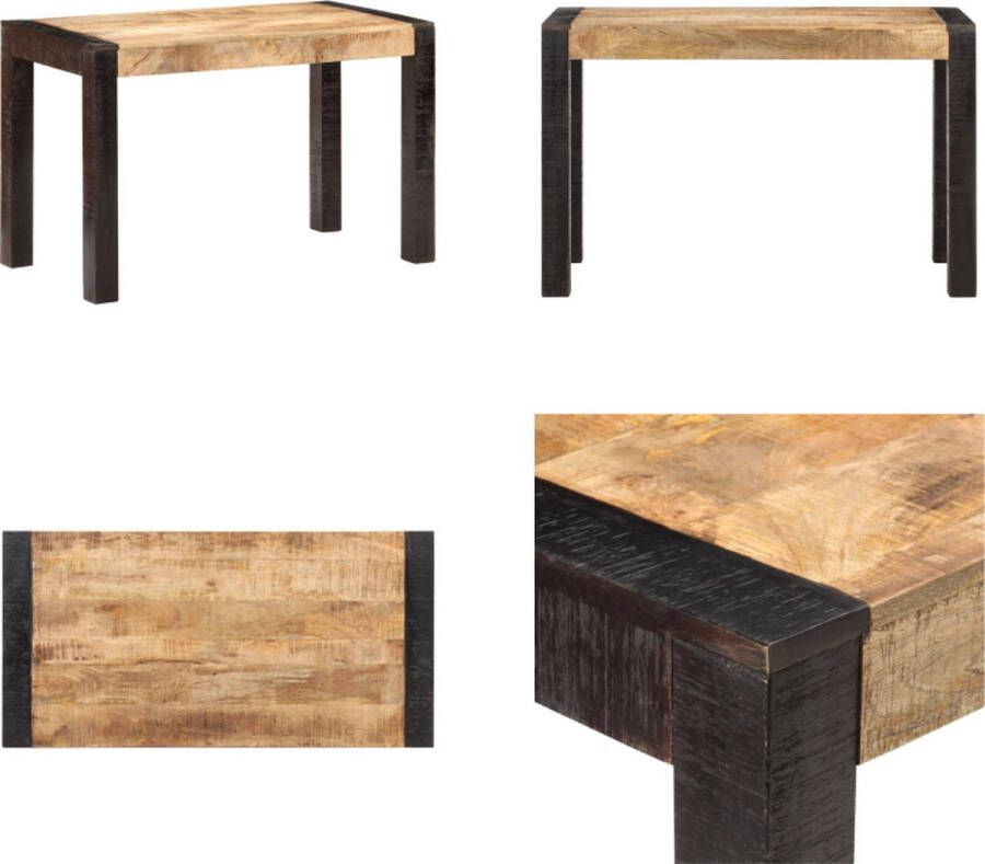 VidaXL Eettafel 120x60x76 cm massief ruw mangohout Eettafel Eettafels Eetkamertafel Eetkamertafels