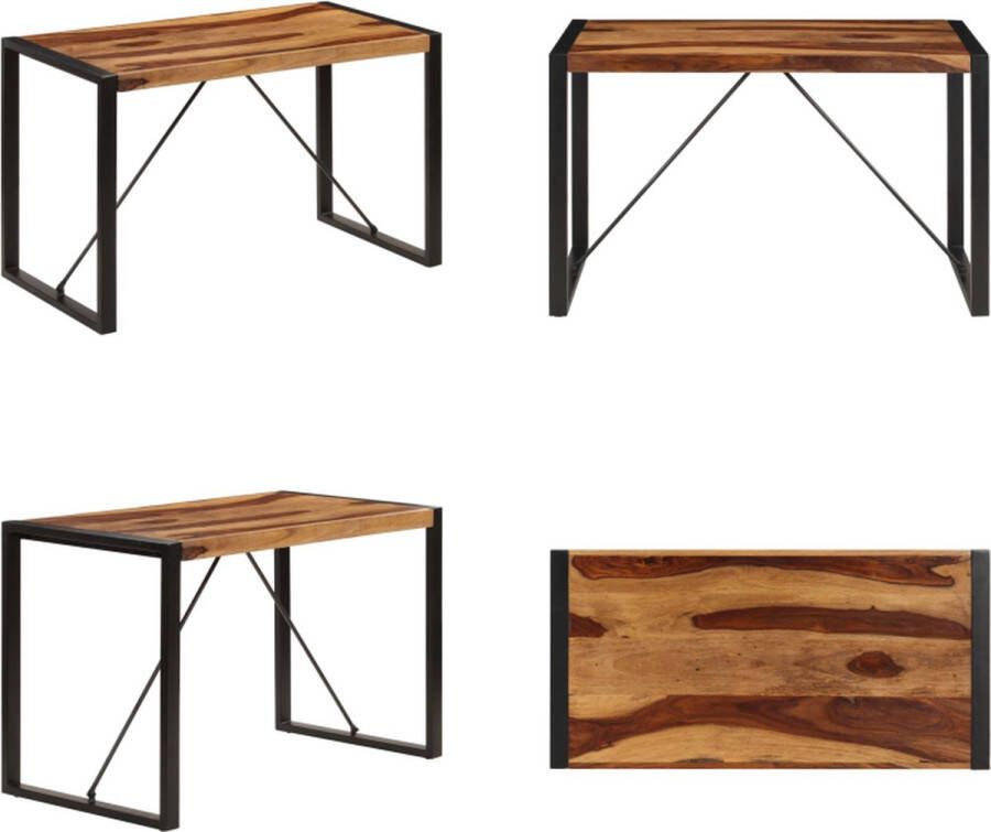 VidaXL Eettafel 120x60x76 cm massief sheeshamhout Eettafel Eettafels Eetkamertafel Eetkamertafels