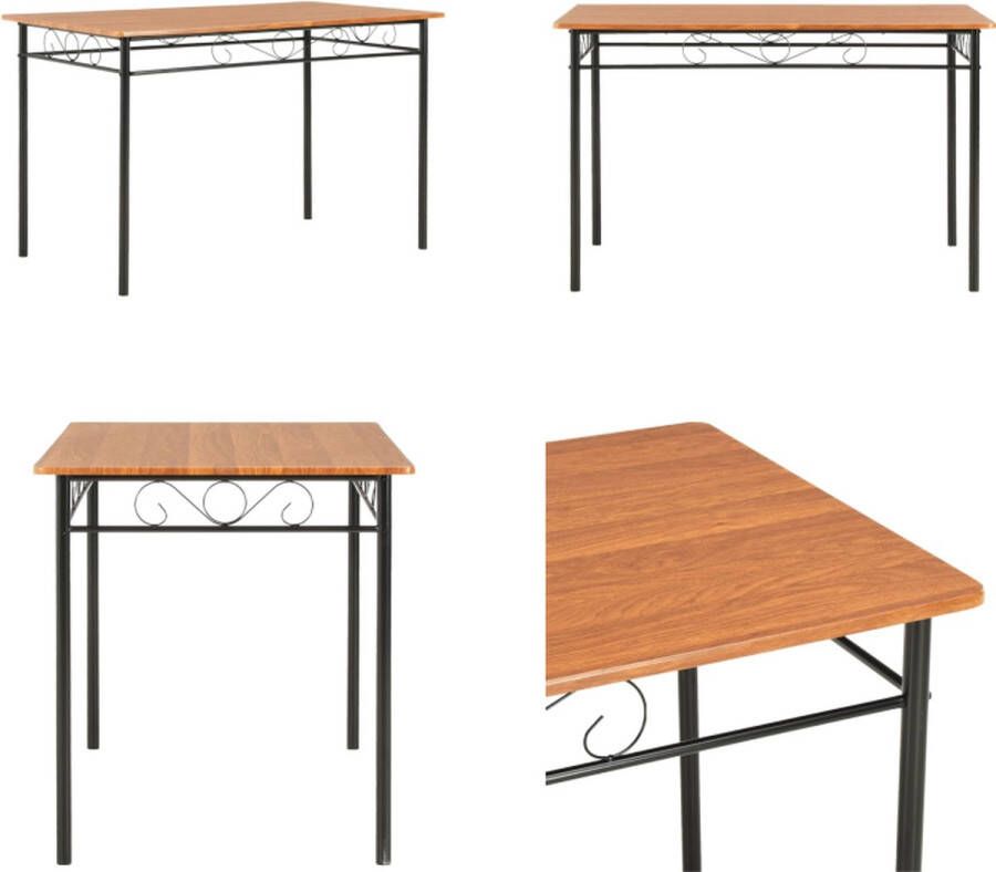 VidaXL Eettafel 120x70x75 cm MDF bruin Eettafel Eettafels Eetkamertafel Eetkamertafels