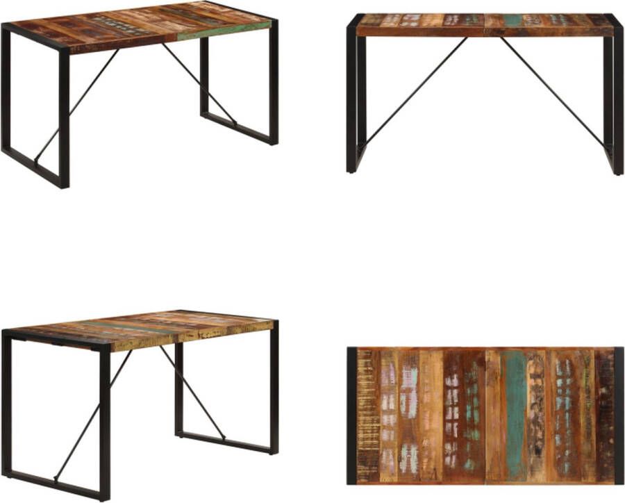 VidaXL Eettafel 140x70x75 cm massief gerecycled hout Eettafel Eettafels Eetkamertafel Eetkamertafels
