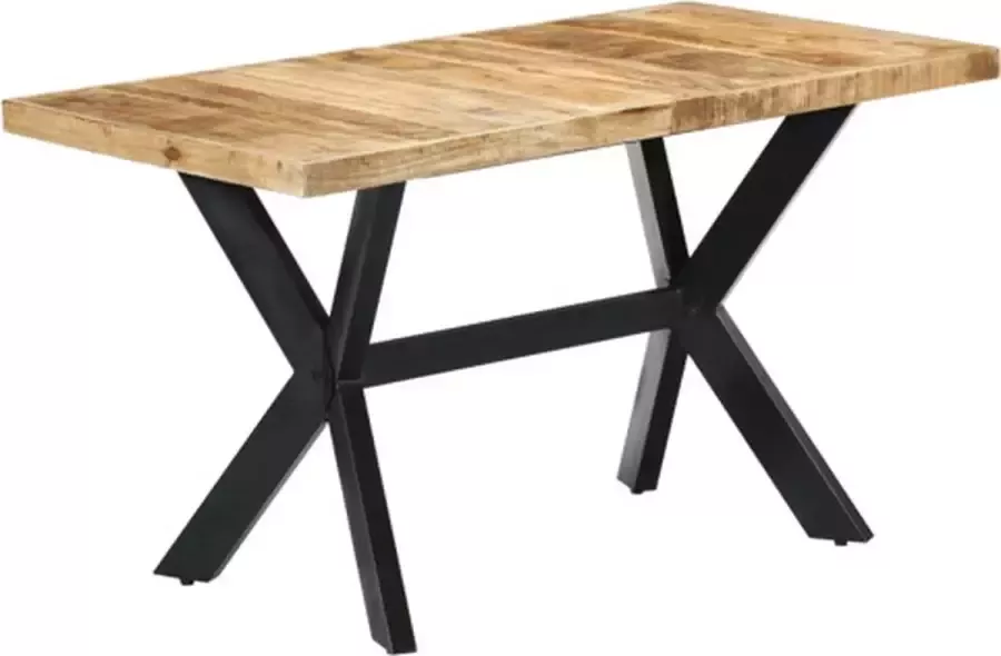 VidaXL -Eettafel-140x70x75-cm-massief-ruw-mangohout - Foto 4