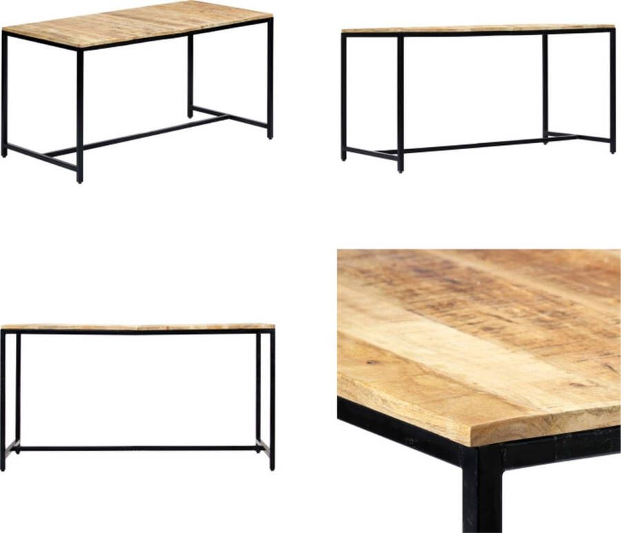 VidaXL -Eettafel-140x70x75-cm-massief-ruw-mangohout - Foto 2