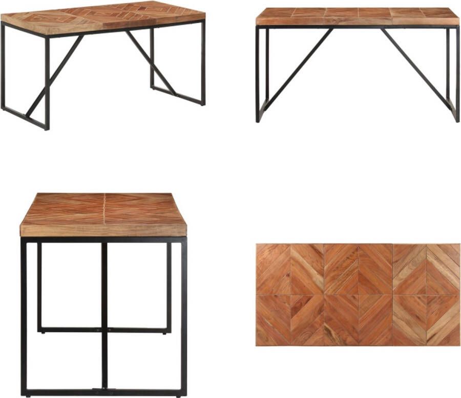 VidaXL Eettafel 140x70x76 cm massief acaciahout en mangohout Eettafel Eettafels Eet Tafel Eet Tafels