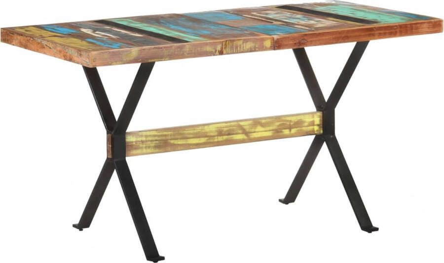 Vida XL vidaXL Eettafel 140x70x76 cm massief gerecycled hout-VXL-286489 - Foto 2