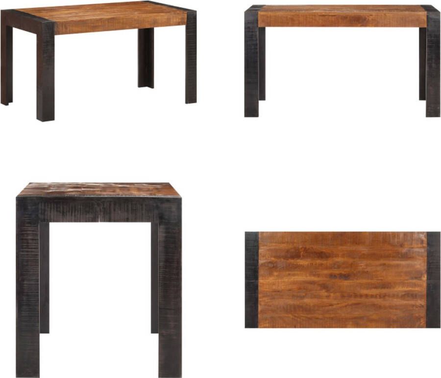 VidaXL Eettafel 140x70x76 cm massief ruw mangohout Eettafel Eettafels Eetkamertafel Eetkamertafels