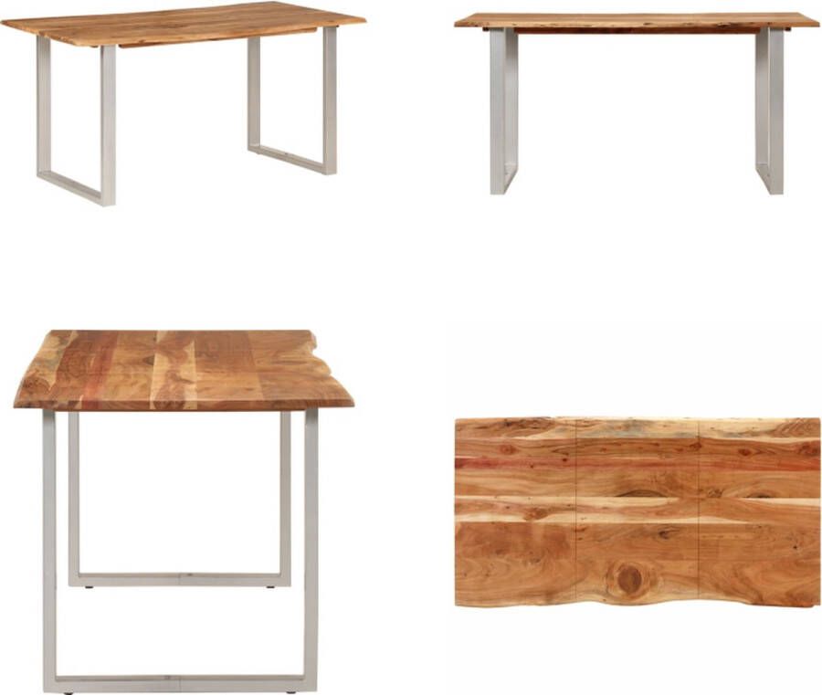 VidaXL Eettafel 154x80x76 cm massief acaciahout Eettafel Eettafels Eetkamertafel Eetkamertafels