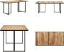 VidaXL Eettafel 160 cm ruw mangohout Eettafel Eettafels Eetkamertafel Eetkamertafels - Thumbnail 3