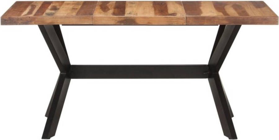 VidaXL -Eettafel-160x80x75-cm-massief-hout-met-honingkleurige-afwerking - Foto 3