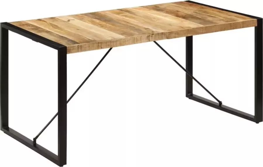 VidaXL Eettafel 160x80x75 cm massief mangohout