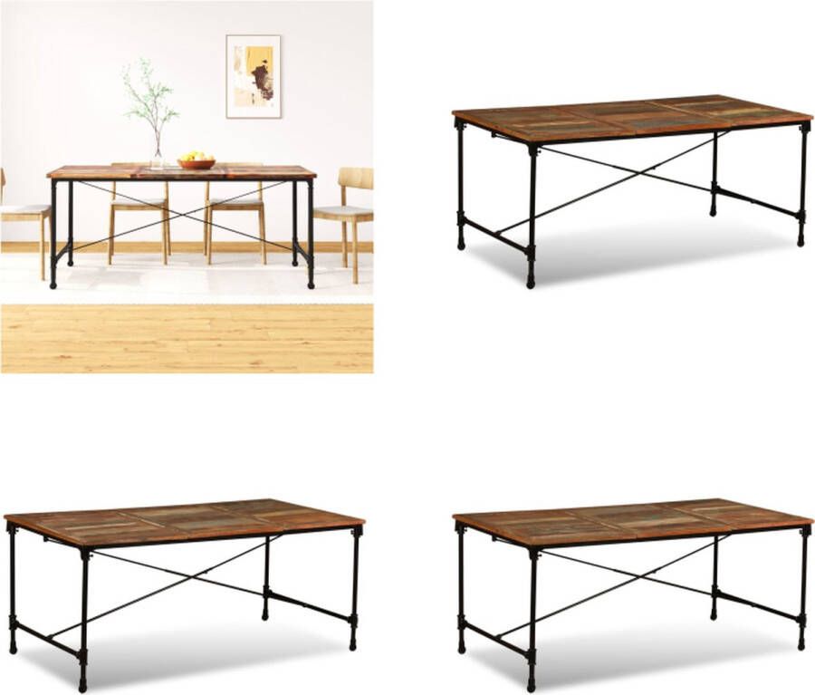 VidaXL Eettafel 180 cm massief gerecycled hout Eettafel Eettafels Houten Eettafel Houten Eettafels