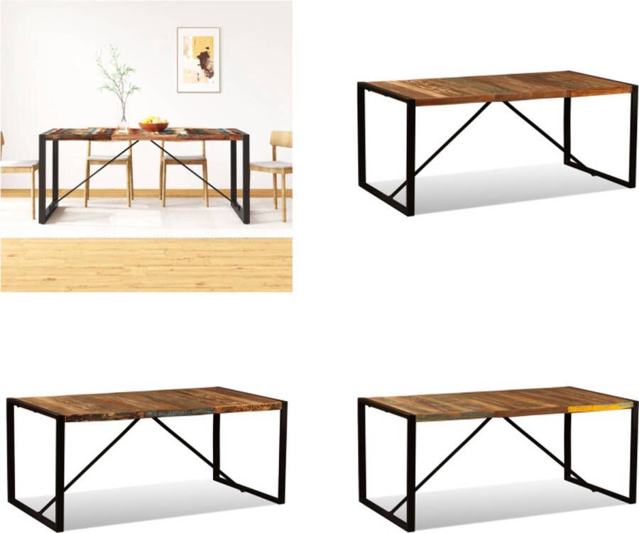 VidaXL Eettafel 180 cm massief gerecycled hout Eettafel Eettafels Houten Eettafel Houten Eettafels