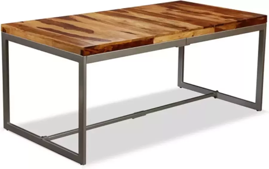 VidaXL -Eettafel-180-cm-massief-sheeshamhout-en-staal - Foto 3