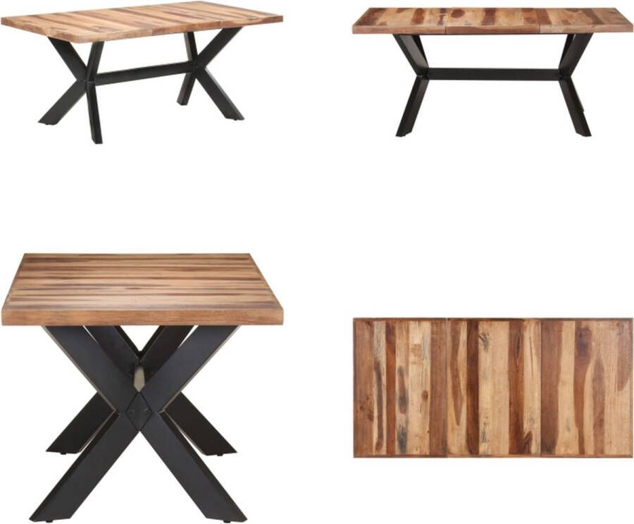 Vida XL vidaXL Eettafel 180x90x75 cm massief hout met honingkleurige afwerking-VXL-321548 - Foto 3