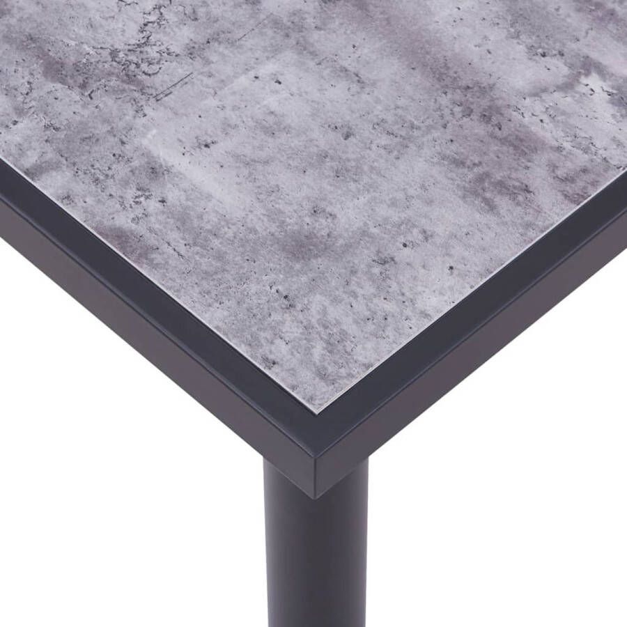 VidaXL -Eettafel-180x90x75-cm-MDF-zwart-en-betongrijs