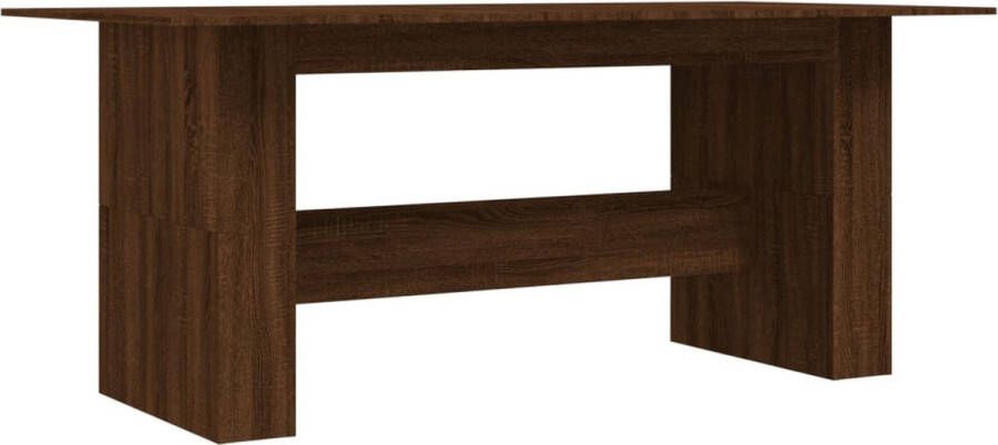VidaXL -Eettafel-180x90x76-cm-bewerkt-hout-bruineikenkleurig - Foto 2