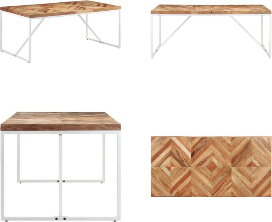 VidaXL Eettafel 180x90x76 cm massief acaciahout en mangohout Eettafel Eettafels Eet Tafel Eet Tafels