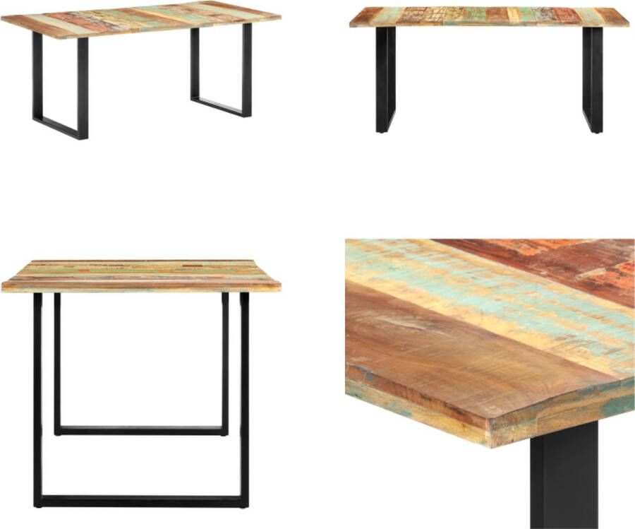 VidaXL Eettafel 180x90x76 cm massief gerecycled hout Eettafel Eettafels Eetkamertafel Eetkamertafels