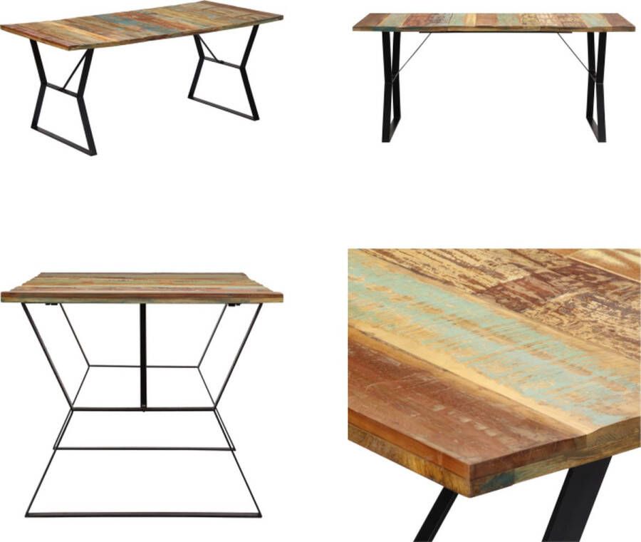 VidaXL Eettafel 180x90x76 cm massief gerecycled hout Eettafel Eettafels Eetkamertafel Eetkamertafels