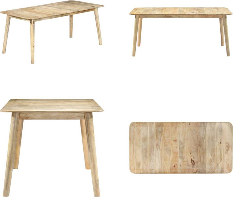 VidaXL Eettafel 180x90x76 cm massief mangohout Eetkamerstoel Eetkamerstoelen Keukenstoel Eetstoel