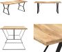 VidaXL Eettafel 180x90x76 cm massief mangohout Eettafel Eettafels Eetkamertafel Eetkamertafels - Thumbnail 1