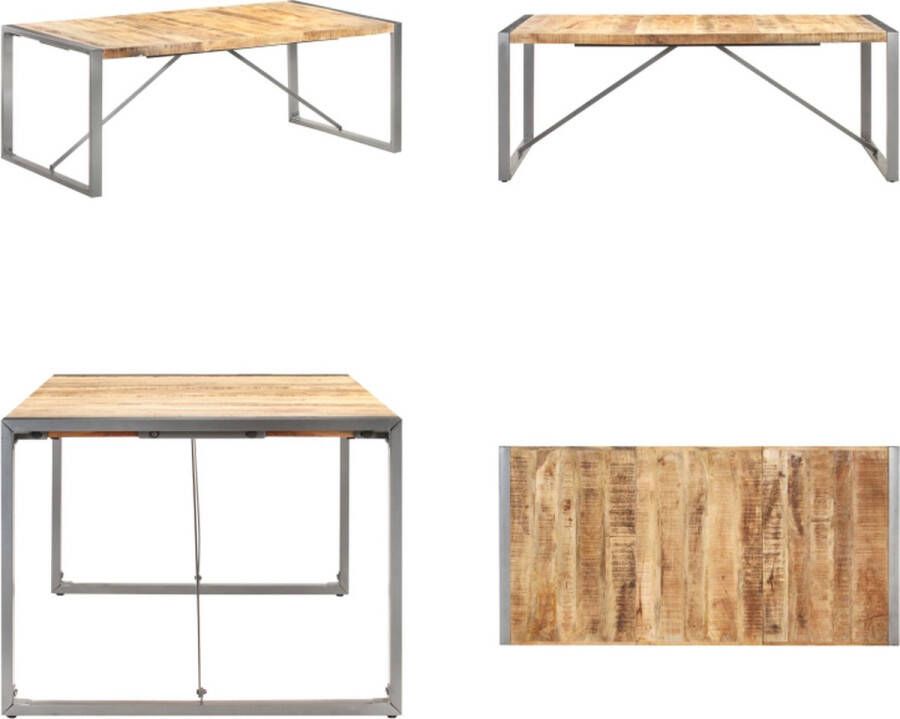 VidaXL Eettafel 200x100x75 cm massief ruw mangohout Eettafel Eettafels Eetkamertafel Eetkamertafels