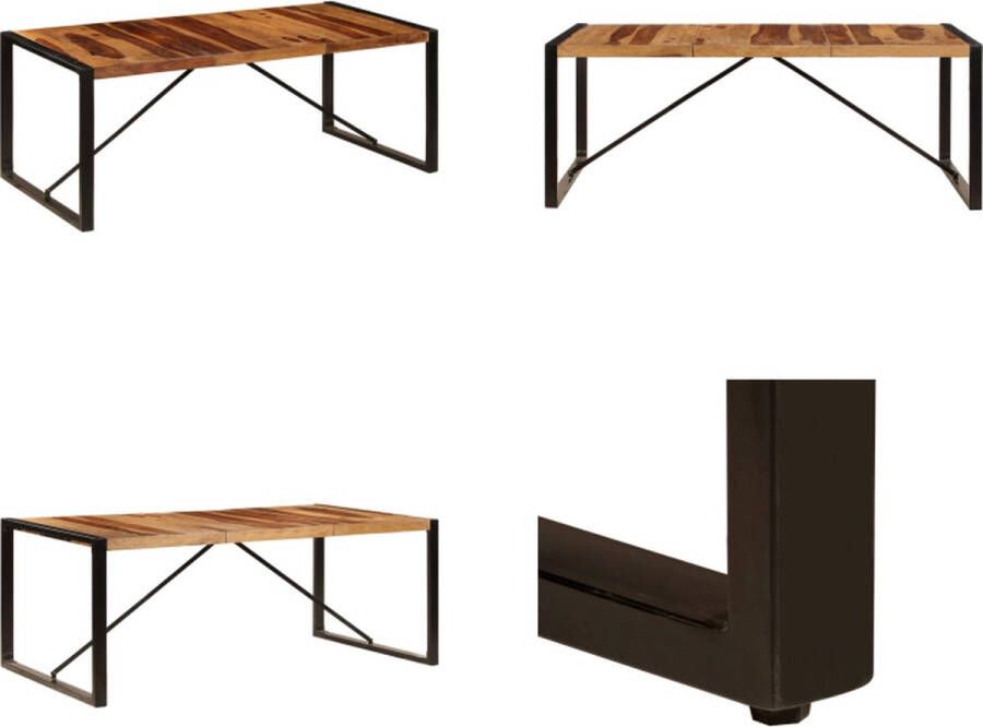 VidaXL Eettafel 200x100x75 cm massief sheeshamhout Eettafel Eettafels Eetkamertafel Eetkamertafels