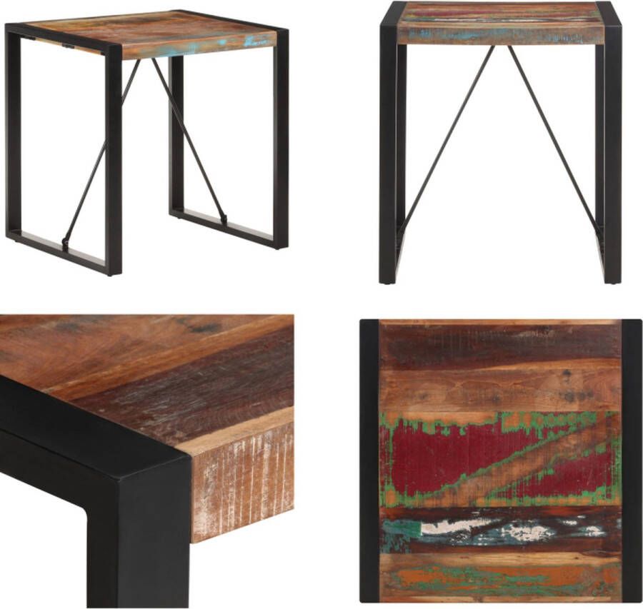 VidaXL Eettafel 70x70x75 cm massief gerecycled hout Eettafel Eettafels Eetkamertafel Eetkamertafels