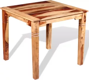VidaXL Eettafel 82x80x76 cm massief sheeshamhout