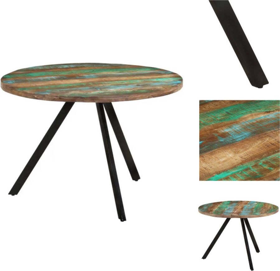 VidaXL Eettafel Eettafels Eetmeubel Eetkamertafel Eettafel 110x75 cm massief gerecycled hout
