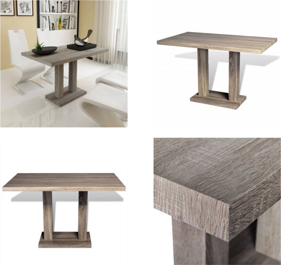 VidaXL Eettafel eiken-look MDF Tuintafel Tuintafels Tuin Tafel Tuin Tafels