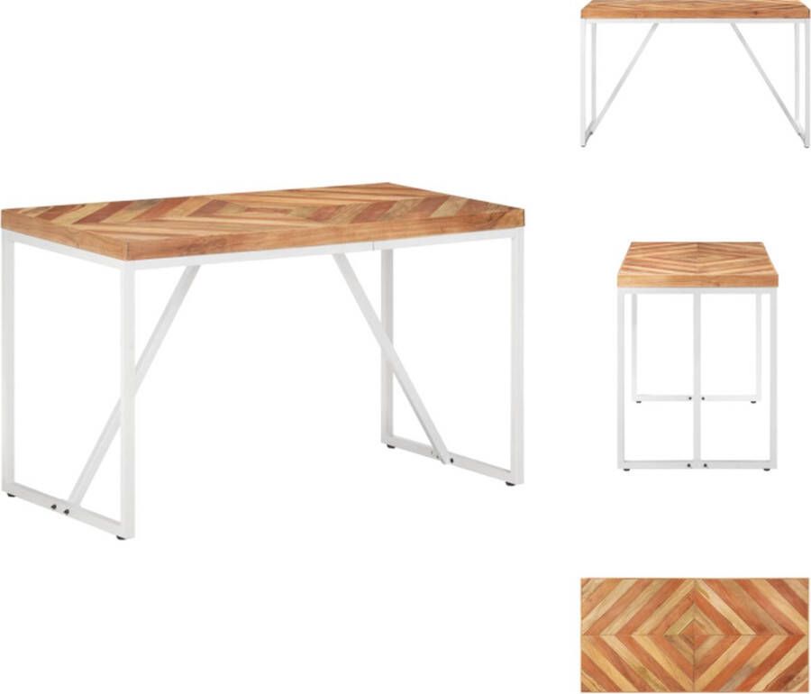 VidaXL Eettafel Eettafels Eet Tafel Eet Tafels Eettafel 120x60x76 cm massief acaciahout en mangohout