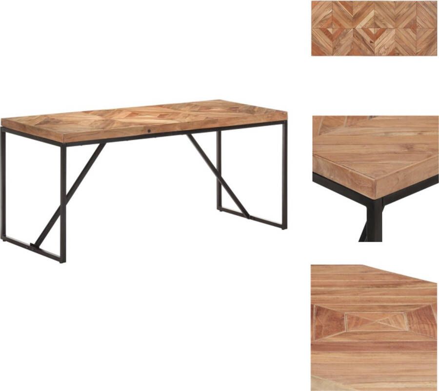 VidaXL Eettafel Eettafels Eet Tafel Eet Tafels Eettafel 160x70x76 cm massief acaciahout en mangohout
