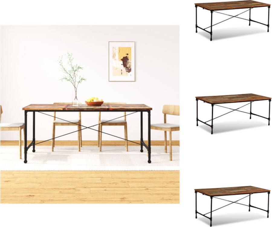 VidaXL Eettafel Eettafels Houten Eettafel Houten Eettafels Eettafel 180 cm massief gerecycled hout