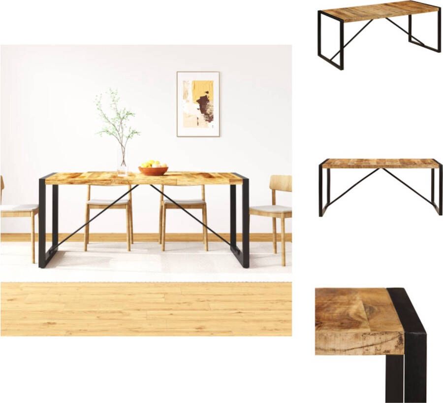 VidaXL Eettafel Eettafels Houten Eettafel Houten Eettafels Eettafel 180 cm massief ruw mangohout