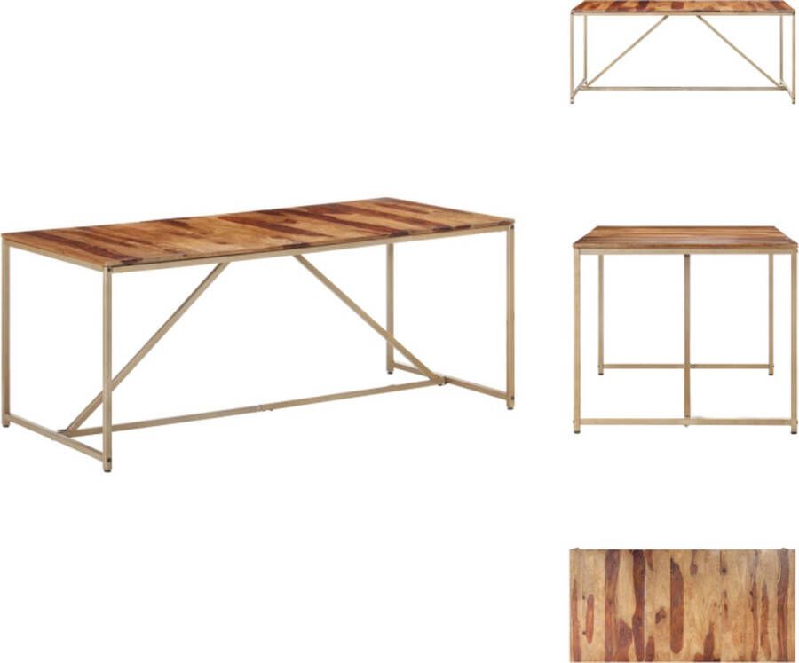 VidaXL Eettafel Eettafels Eetkamertafel Eetkamertafels Eettafel 180x90x76 cm massief sheeshamhout