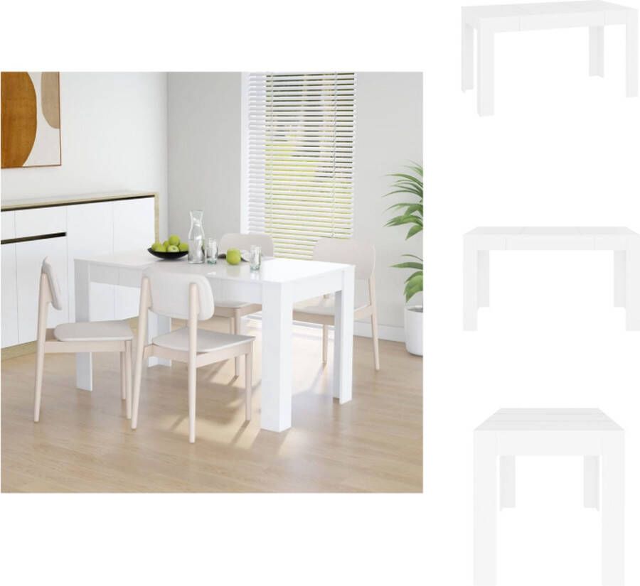 vidaXL Eettafel Keukentafel 140 x 74.5 x 76 cm Wit Tafel