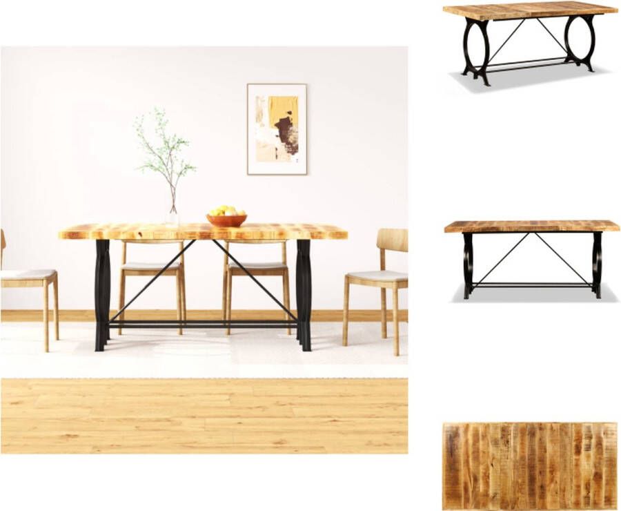 VidaXL Eettafel Eettafels Tafel Tafels Eettafel 180 cm massief ruw mangohout
